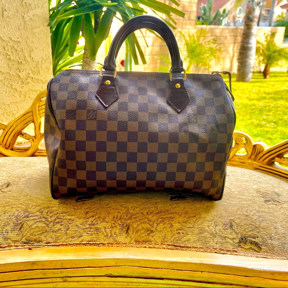 Auth. LOUIS VUITTON Damier Speedy Purse Handbag